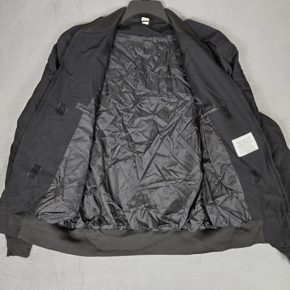 Neptune Garment Co Jacket Mens 44 Long‎ Wool Polyester Blend Black Army Officer